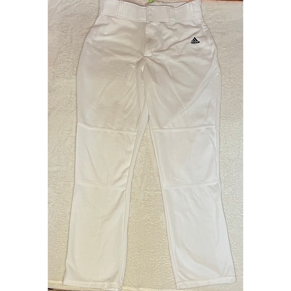 Adidas Men Baseball Pants Climalite Zipper Snap Button Closure White Sz L NWOT - Picture 8 of 8